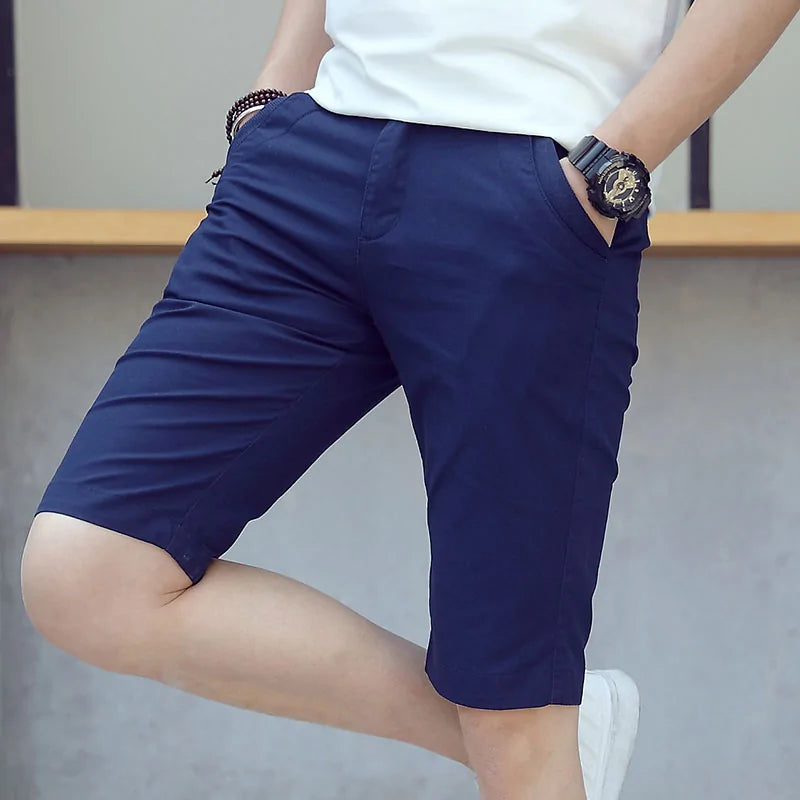 Slim Fit Cotton Shorts