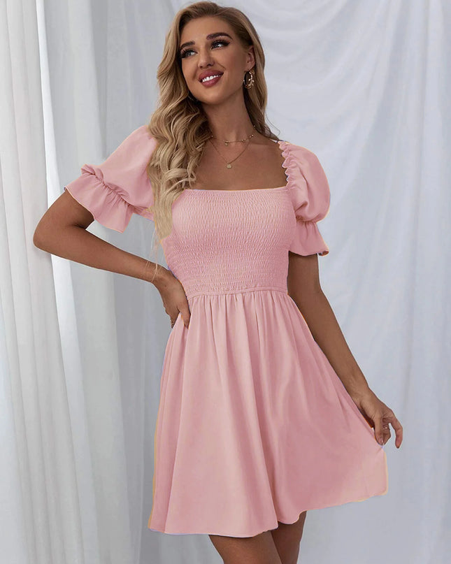 Women's Square Neck A-Line Dress