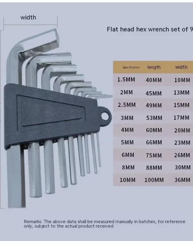 9-Piece Hexagonal Wrench Set