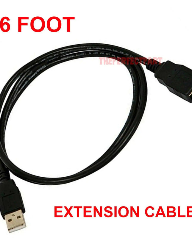 6FT USB 2.0 Male to Female Extension Data Charger Cable Cord Adapter M/F 6 Feet