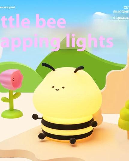 Cartoon Bees Sleep With Colorful Night Lights