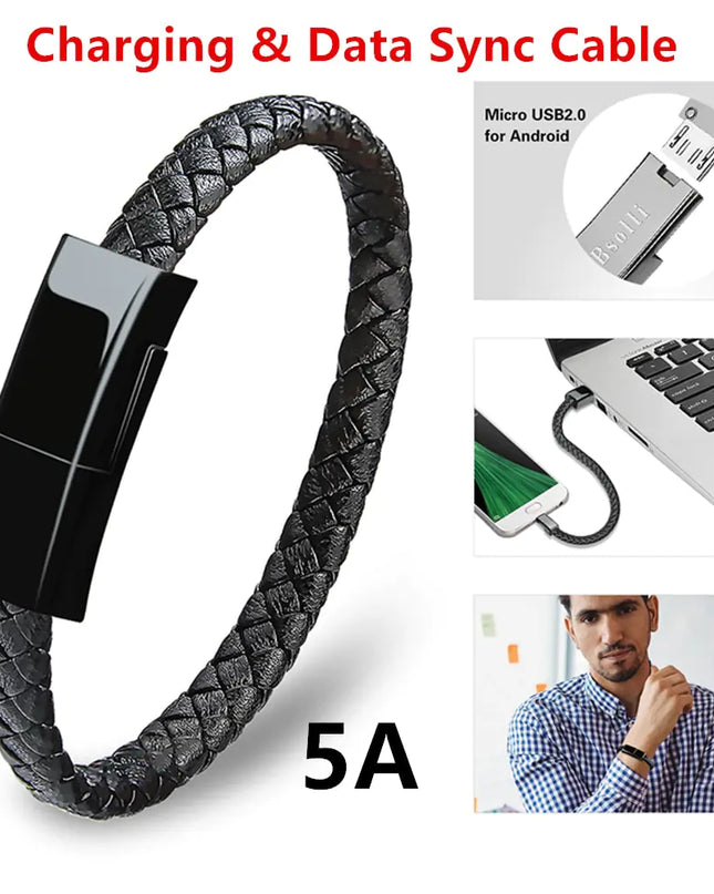 Bracelet USB Charging Micro Cable