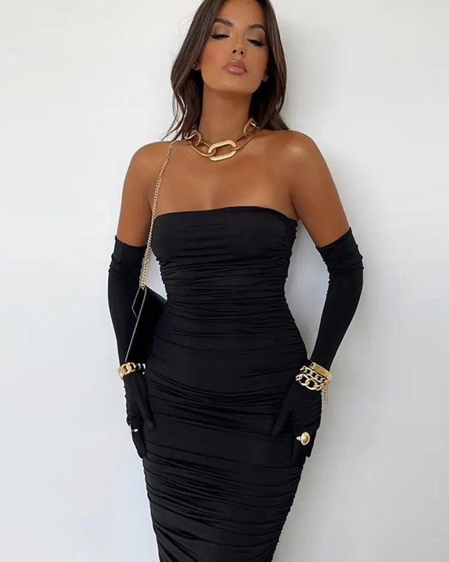 Strapless Backless Tight Dress