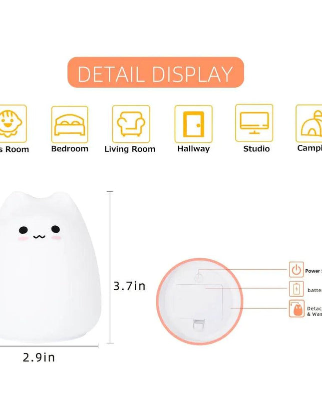 Mini Kawaii Popular Cat Baby Night Lamp