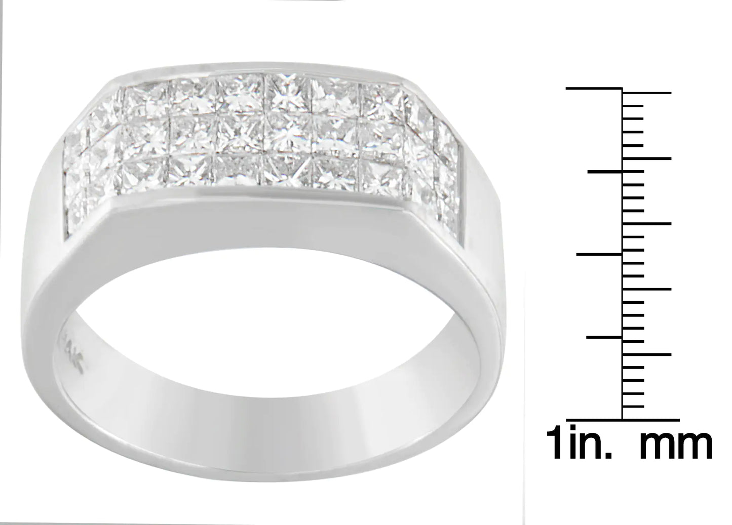 Men's 14k White Gold 2 1/2 ct TDW Diamond Cluster Ring (G-H, VS1-VS2)