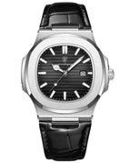 Silver Case Black Surface