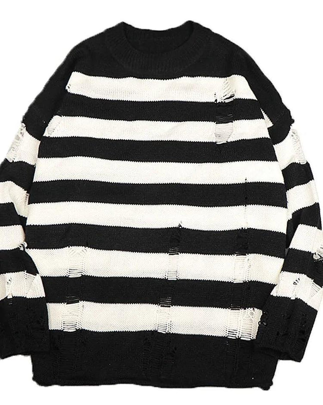 Punk Unisex Striped Sweater