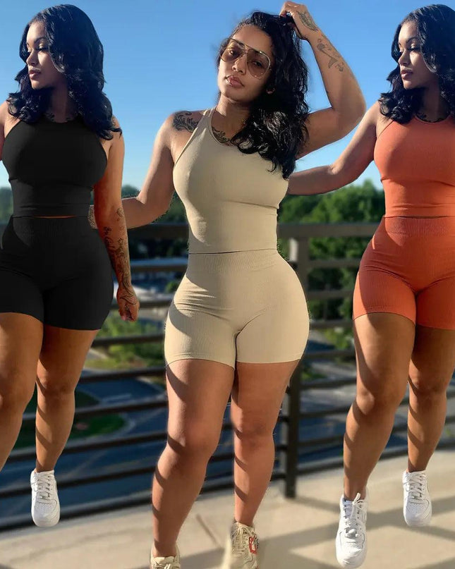 Tank Tops Cargo Shorts Set