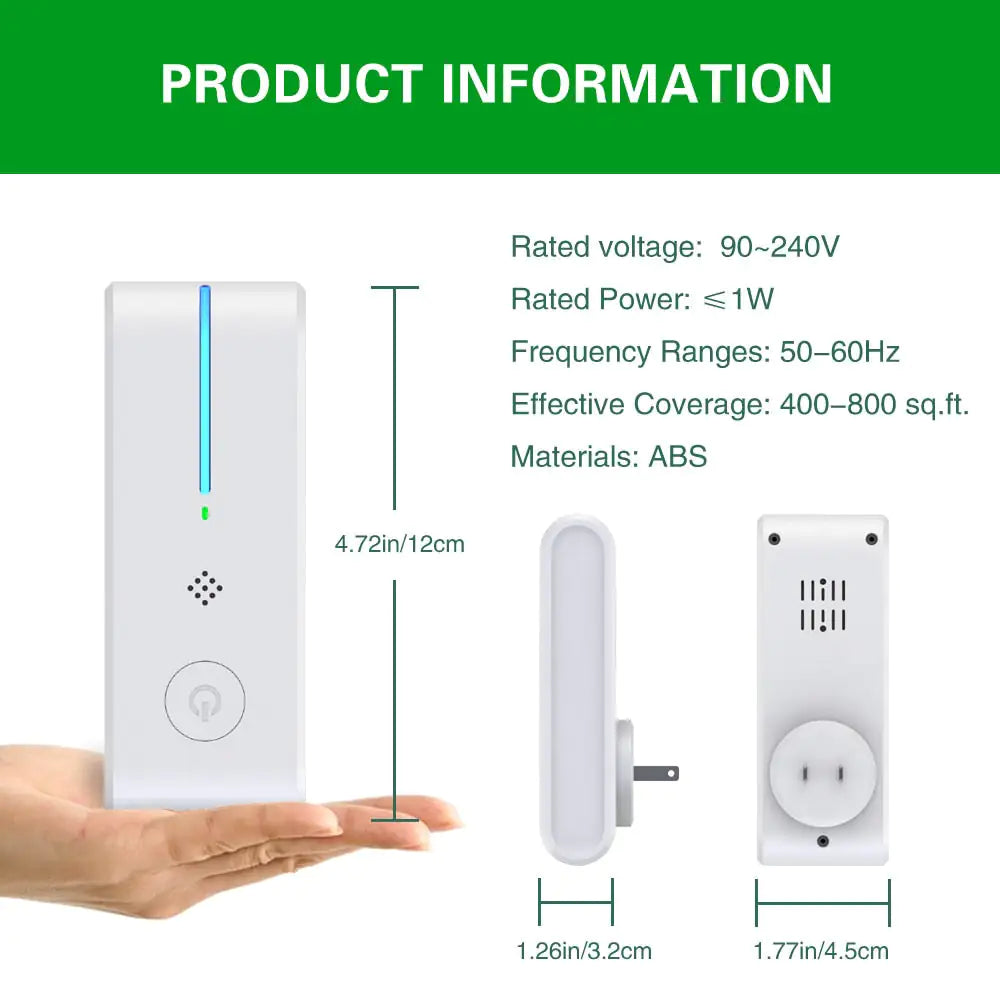 Portable Mini Plug In Negative Ion Generator Air Purifier