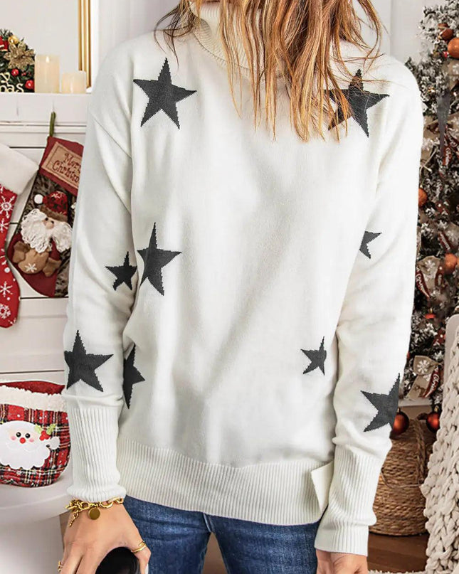 Star Print Sweater