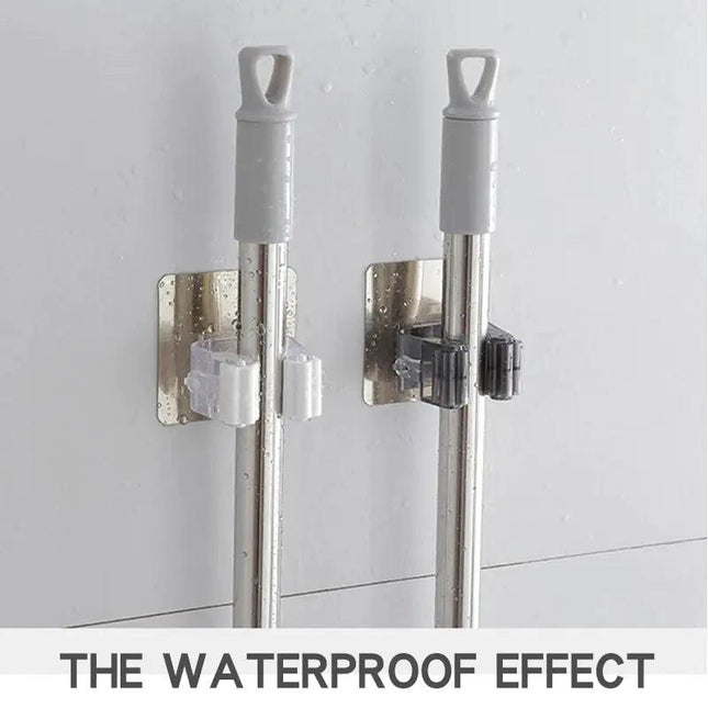 Adhesive Multi-Purpose Hooks Wall Mounted Mop Organizer Holder