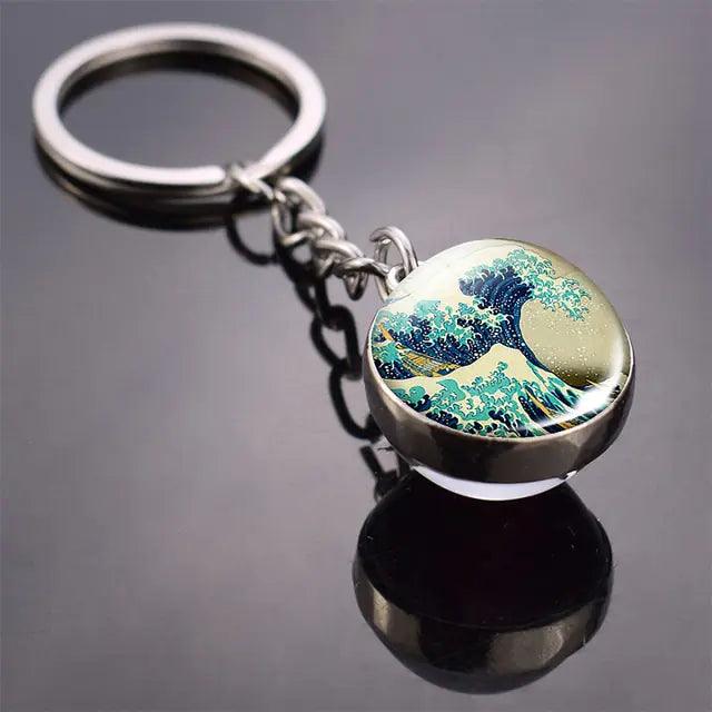 Glass Ball Keychain