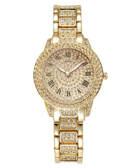 Diamond Crystals Watch and Bracelet Set