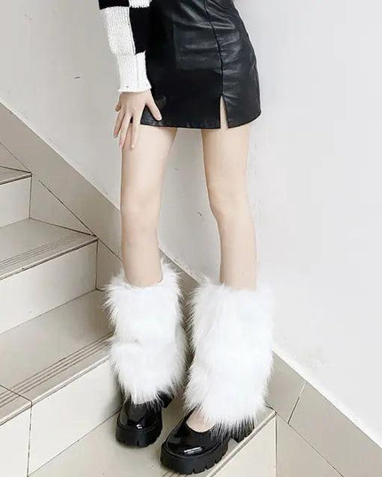 Faux Fur Leg Warmers Boots Socks
