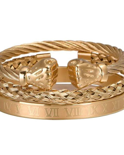 Vintage Open Cuff Bracelet Set