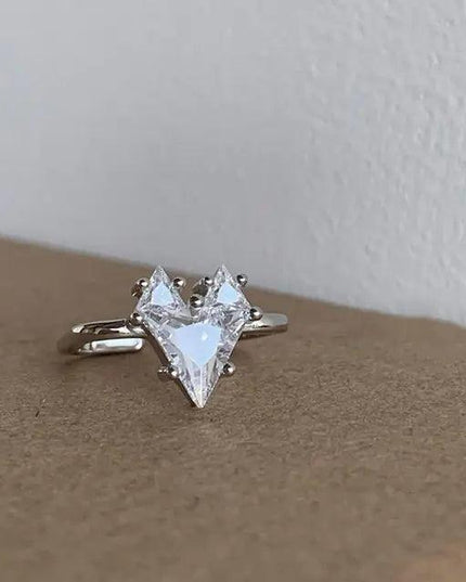 Silver Color Heart Ring