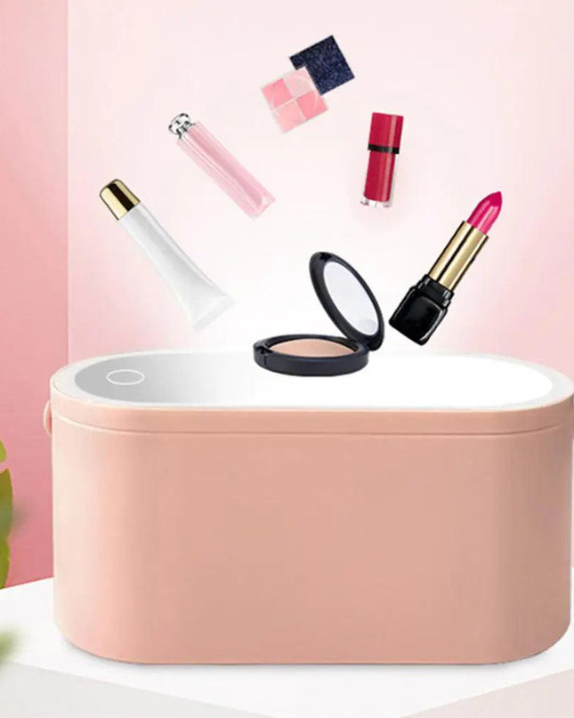 Cosmetics Box Travel Makeup Organizer with Mirror