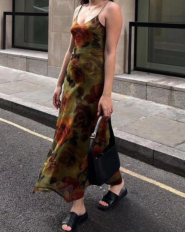 Floral Vintage Midi Dress