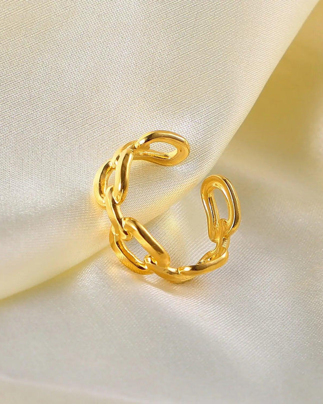 Twisted Link Chain Open Rings