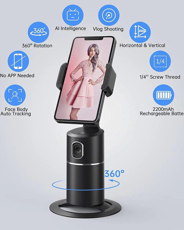 AI Smart Selfie 360° Tracker