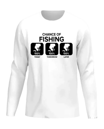 Chance of Fishing Men Long Sleeve Shirt