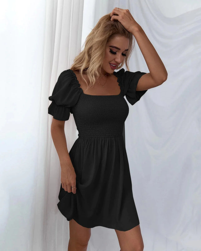 Women's Square Neck A-Line Dress