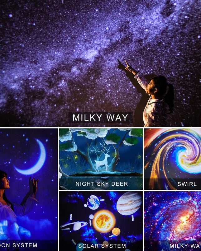 Rotating Magic Diamond Projection Lamp