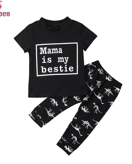 Kids Boys Casual Dinosaur Outfits