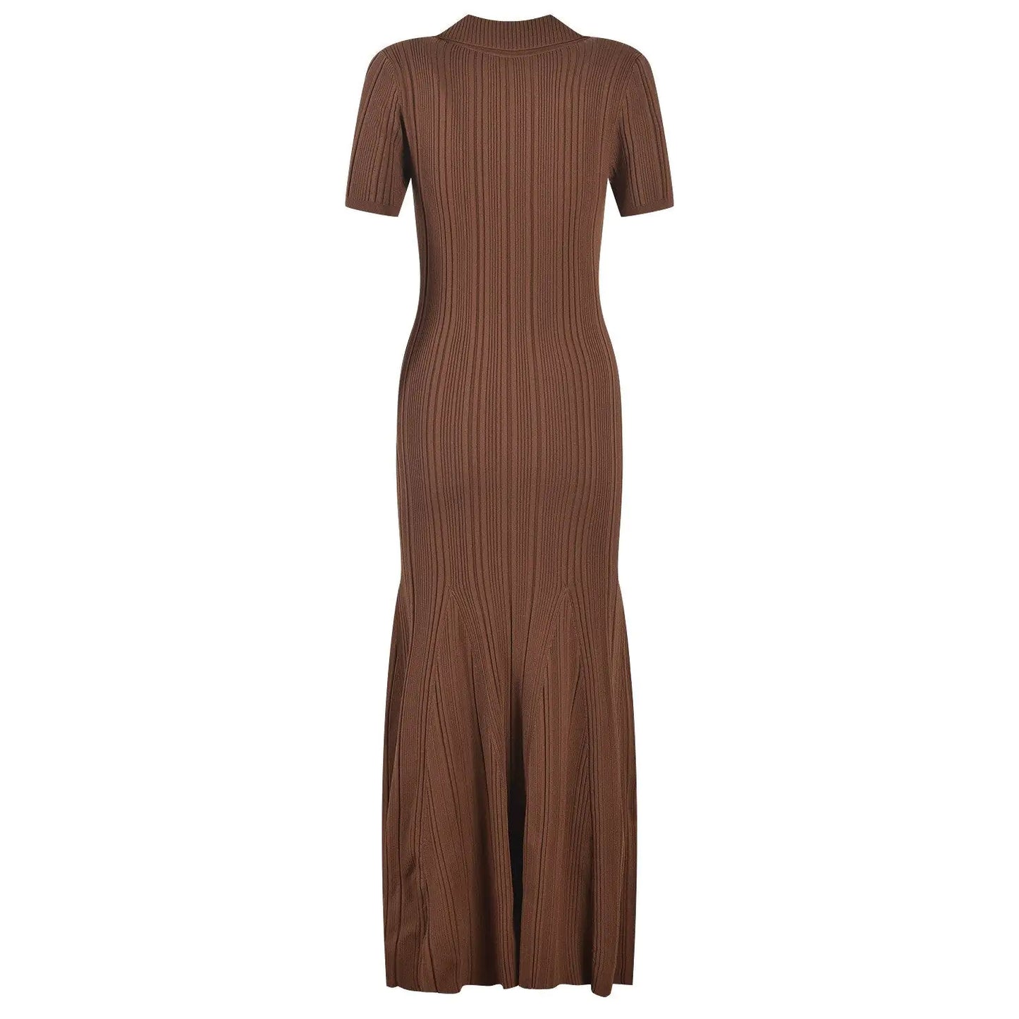 Chocolate Knitted Maxi Dress