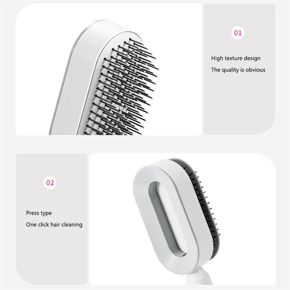 Self Cleaning Hair Comb Professional Detangling