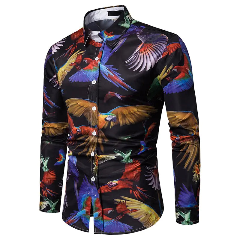 3D Parrot Animal Print Shirt