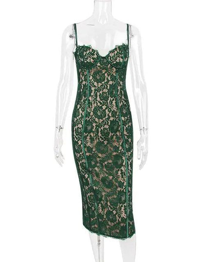 Elegant Backless Midi Dress