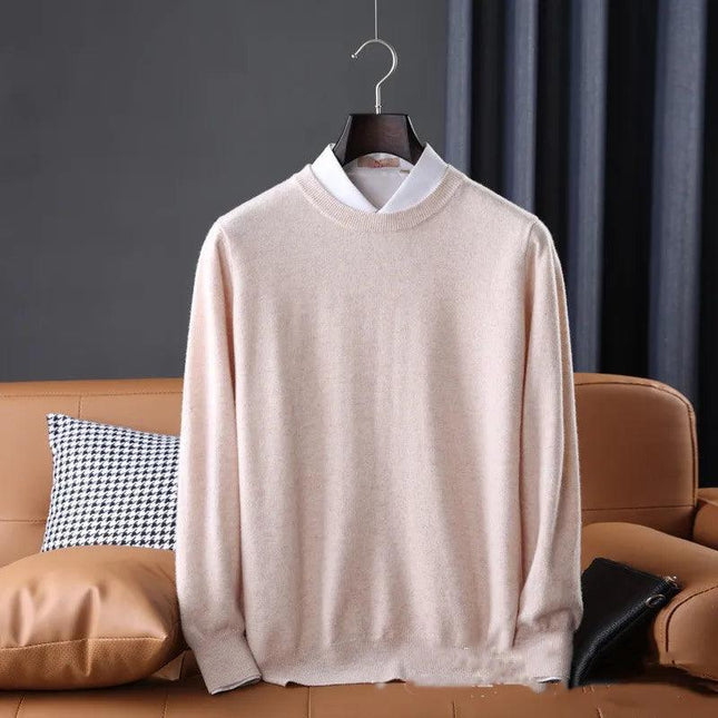 Men's Slim Fit Knit Sweater Pullover w/ Round Neck