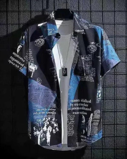 Men's Fashion Simple Loose Short Sleeve Shirt