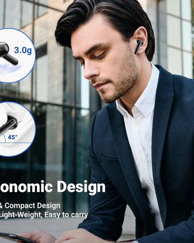 Bluetooth Earbuds Headset 5.3 Wireless Noise Cancelling TWS Trucker Waterproof