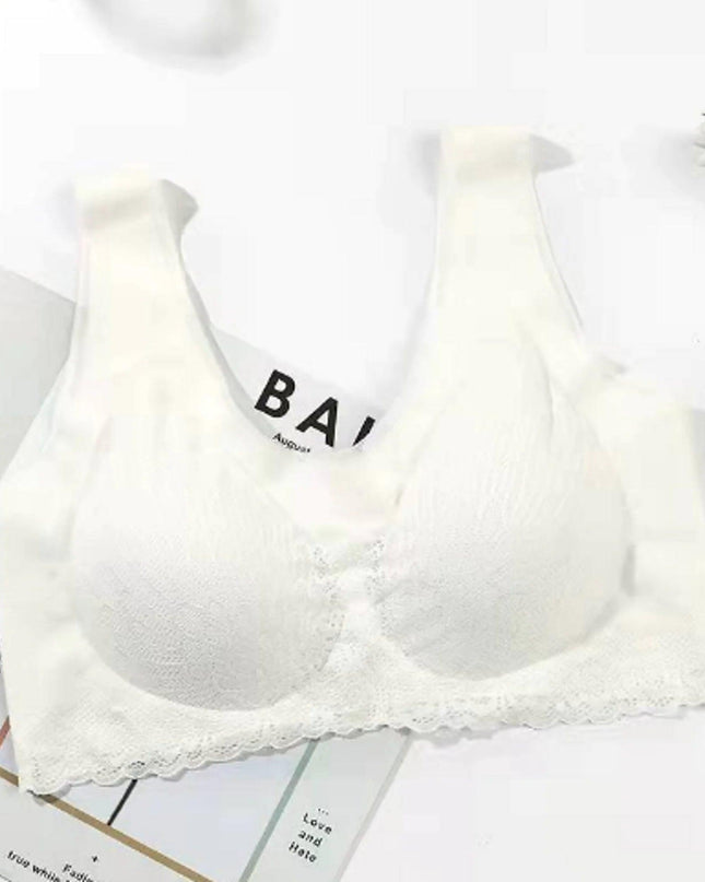 Shock-Proof Latex Pad Lace Bra