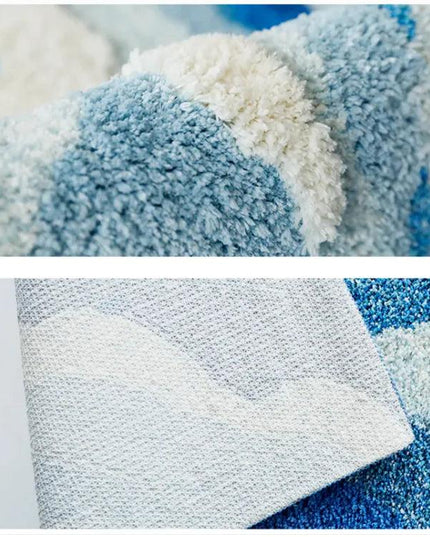 Blue Ocean Wave Bedside Blanket