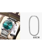 930 Silver Case Green Surface / With Necklace