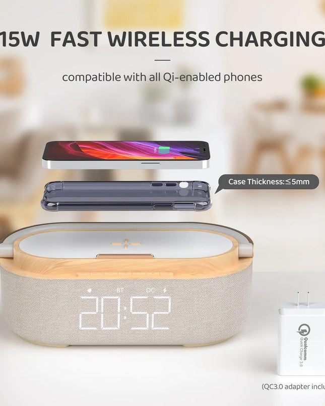 Wireless Charging Pad Alarm Clock