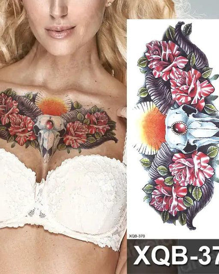 Rose Sticker Flower Belly Body Tattooo