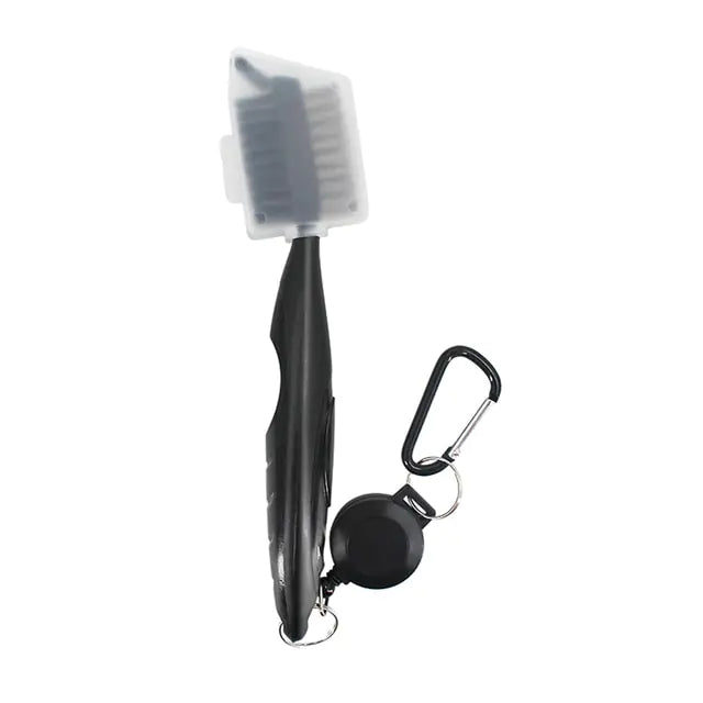 Golf Cleaning Brush For Club With Carabiner Groove Sharpene