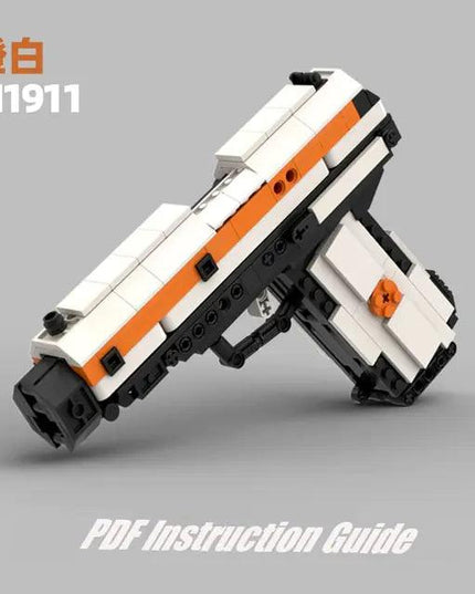 1911 Pistol Model Assembling Building Blocks