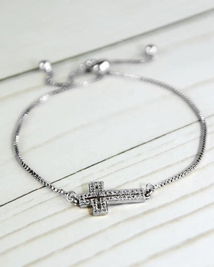 Cross Bracelet -Silver