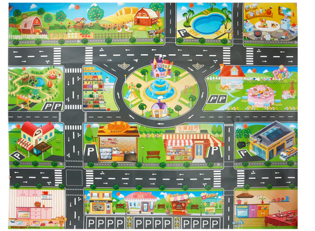 Play Mat with Vehicles & Traffic Signs