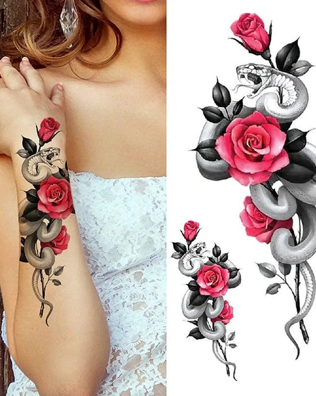 Old School Flowers Tattoos for Women