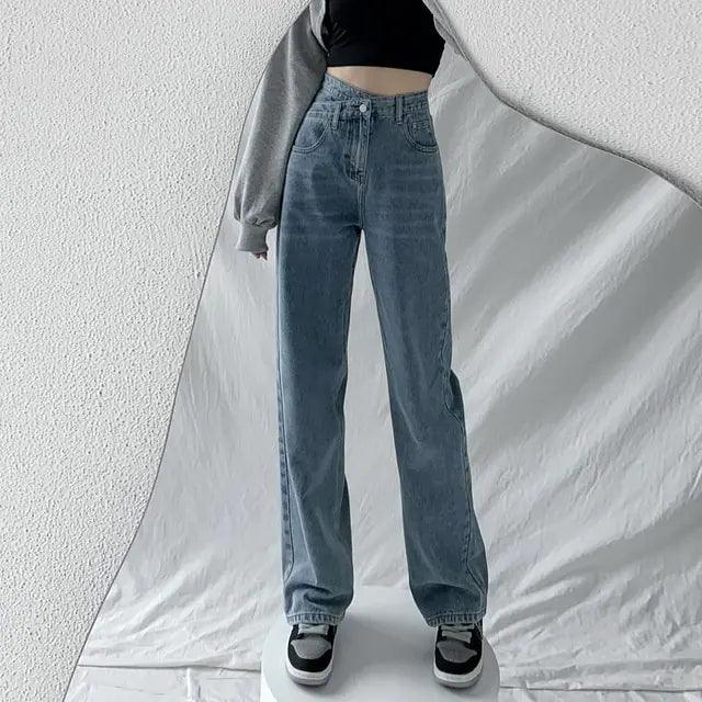 Chic High-Waist Wide Leg Jeans