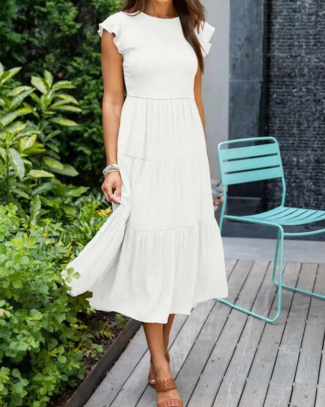 Plain Charm Midi Dress