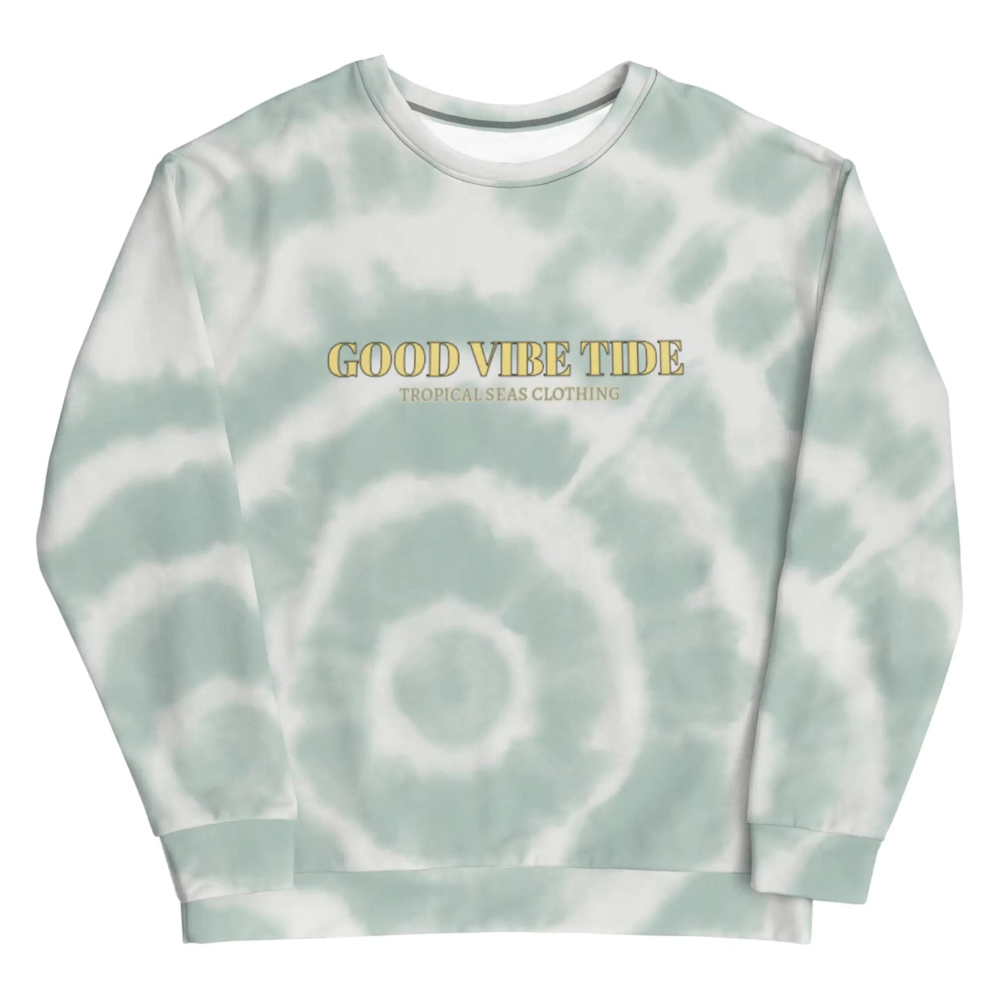 Green Tie-Dye Vibe Tropical Sweatshirt