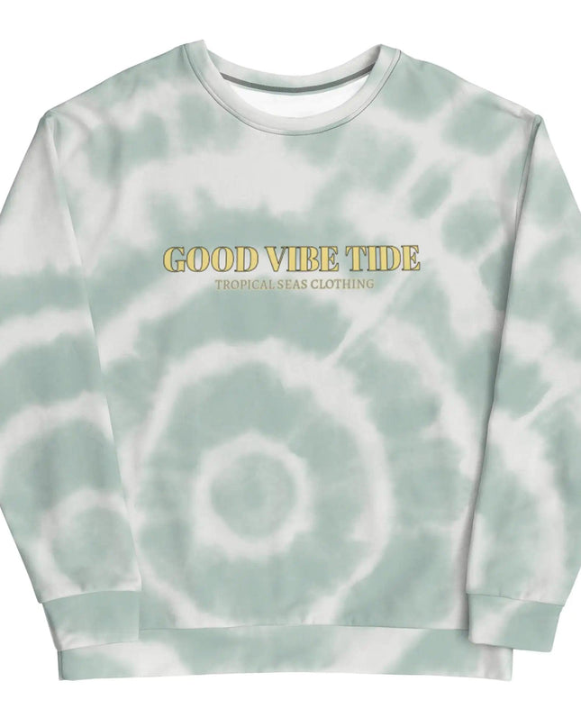 Green Tie-Dye Vibe Tropical Sweatshirt