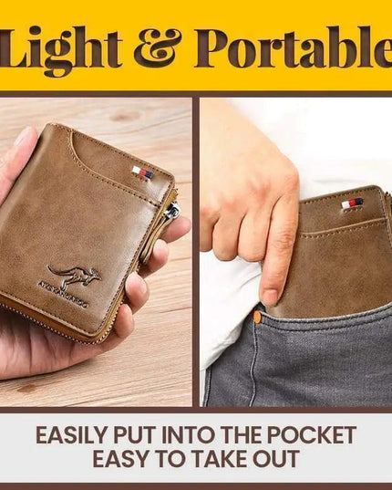 Men's "RFID" Blocking Leather Wallet "Waterproof"